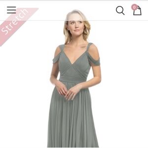 Discontinued Azazie Calla dress size A26 Dusty Sage